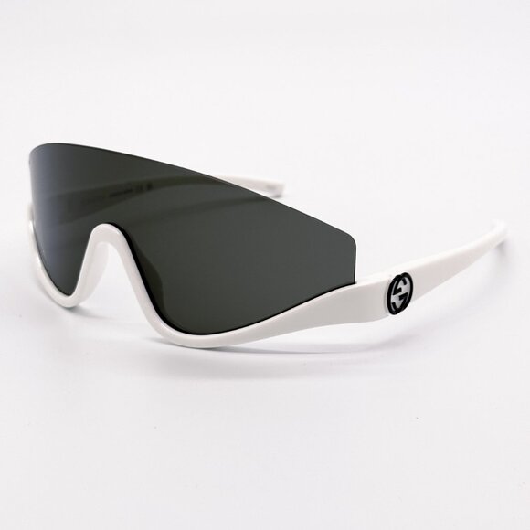NEW GUCCI GG1650S 007 SHIELD WHITE GRAY UNISEX SUNGLASSES GUCCI - Picture 4 of 13